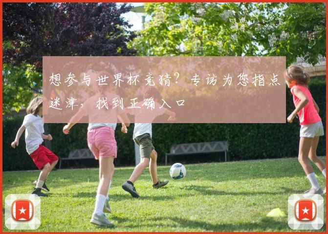想参与世界杯竞猜?专访为您指点迷津,找到正确入口