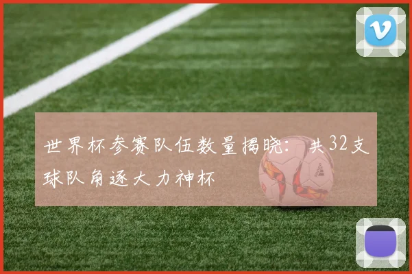 世界杯参赛队伍数量揭晓：共32支球队角逐大力神杯